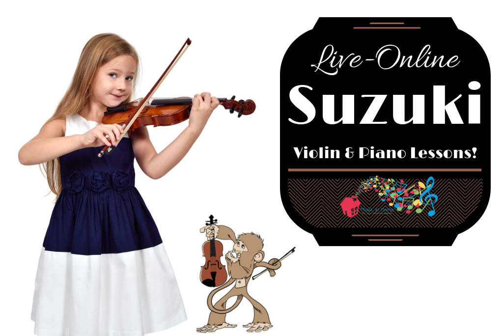Live Online Suzuki Piano Violin Lessons Practice Monkeys