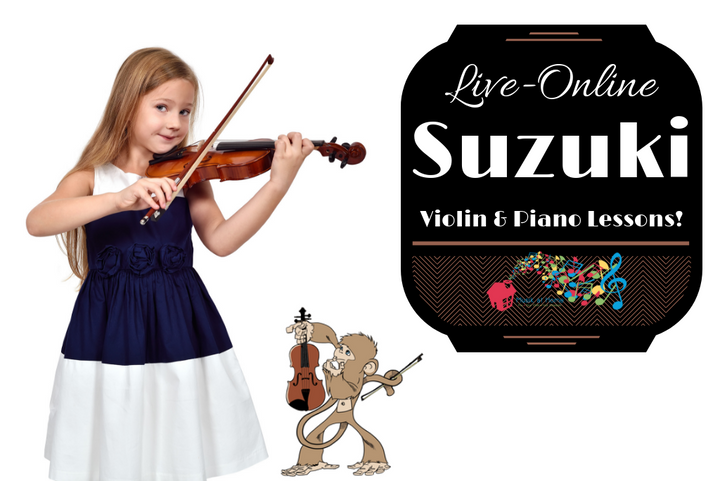 Live Online Suzuki Piano & Violin Lessons: Practice Monkeys