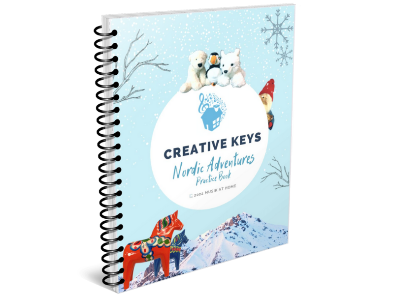 Creative Keys: Nordic Adventures - Unit 1 Practice Book, Piano Lessons 1-4